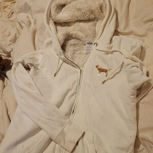 Y2k Pink by VS sherpa lined zip up hoodie